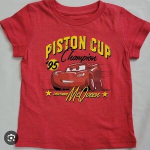 Red Lightning McQueen Piston Cup Champion T-Shirt NWOT